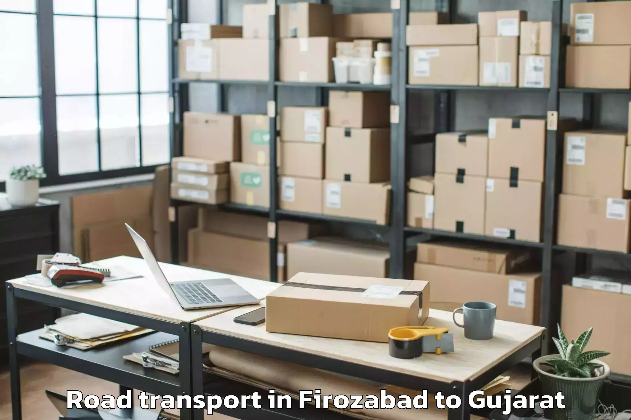 Comprehensive Firozabad to Hazira Port Road Transport